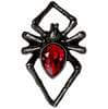 Black Widow Alchemy Ring with Red Crystal