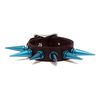 Leather Wristband with Blue Spikes