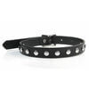 Leather Choker with One Row of Rivets and a Buckle