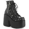 Demonia Camel-208 Black Vegan Leather