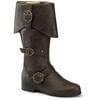 CARRIBEAN-299 Brown Pirate Buckle Boots