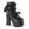CHARADE-110 Black Vegan Leather Ankle Boots