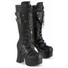 CHARADE-230 Knee High Gothic Platform Boots