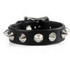 Real Leather Cone Spike Wristband