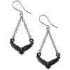 Conspiracy Blackened Pewter Raven Earrings