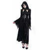 Coven Dress - Long Black Gothic Dress with Hood