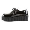 CREEPER-108 Black Heart Studded Creepers