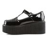 CREEPER-214 Black Patent Creepers