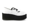 CREEPER-230 White Maryjane Creeper Shoes