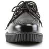 CREEPER-602 Black Leather Creepers