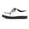 CREEPER-602 white leather creeper shoes