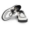CREEPER-602 white leather creeper shoes