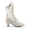 DAME-115 Ivory Lace Boots