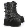 DAMNED-225 Black Vegan Leather Platform Boots