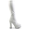 ELECTRA-2000Z Knee-High White Platform Boots