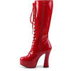 ELECTRA-2020 Red Patent Platform Boots