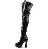 ELECTRA-3028 Black Patent Thigh High Boots