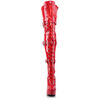 Electra-3028 Red Patent Thigh High Boots