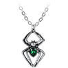 Emerald Spiderling Pendant Necklace