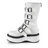 EMILY-330 White Mid-calf Boots