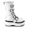 EMILY-330 White Mid-calf Boots