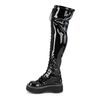 EMILY-375 Black Patent Boots