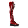 EMILY-375 Over the Knee Red Patent Platform Boots