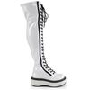 EMILY-375 White Thigh-High Boots