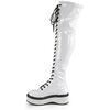 EMILY-375 White Thigh-High Boots
