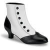 FLORA-1023 White Victorian Boots