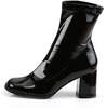 GOGO-150 Black Stretch Patent Ankle Gogo Boots