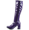 GOGO-300 Purple Patent Knee-High GoGo Boots