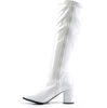 White Patent GOGO-300 Knee-High Boots
