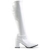 White Patent GOGO-300 Knee-High Boots
