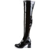 GOGO-3000 Black Patent Over-the-Knee Gogo Boots