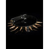 Leather Choker with Large Light Gold Spikes