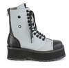 GRAVEDIGGER-10 Grey Reflective Platform Boots