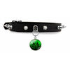 Leather Choker with Green Biohazard
