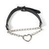 Heart and Chain Leather Choker
