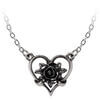 Heart of Blackness Pendant Heart & Rose Necklace