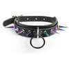 Choker with Heat Tempered Spikes and Black O-Ring