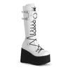 KERA-200 White Vegan Leather Platform Boots