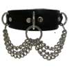 4C Black Leather Choker