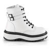 LILITH-152 White Platform Boots