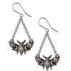 Lunar Moth Dropper Earrings