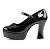 MARYJANE-50 Black Platform Shoes