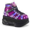 NEPTUNE-100 Purple Glitter Hologram Platform Shoes