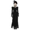 Nocturne Veil Victorian Gothic Long Dress