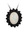 Skull Cameo with White Opal