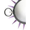 Purple Spiked Choker Collar with Black O-ring